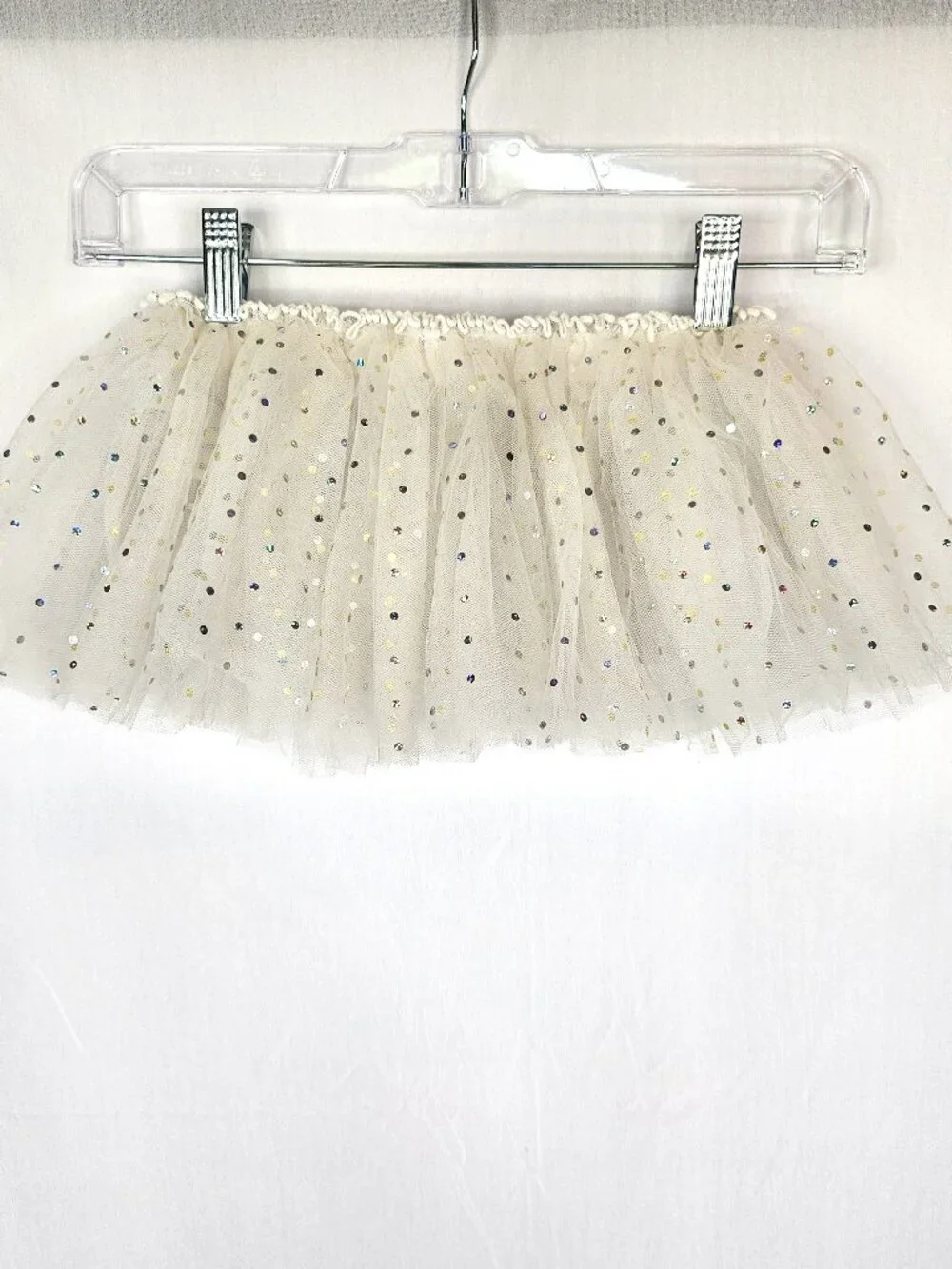 Danskin | White Sequin Tutu Skirt | Ballet Dance Costume | Girls M/L